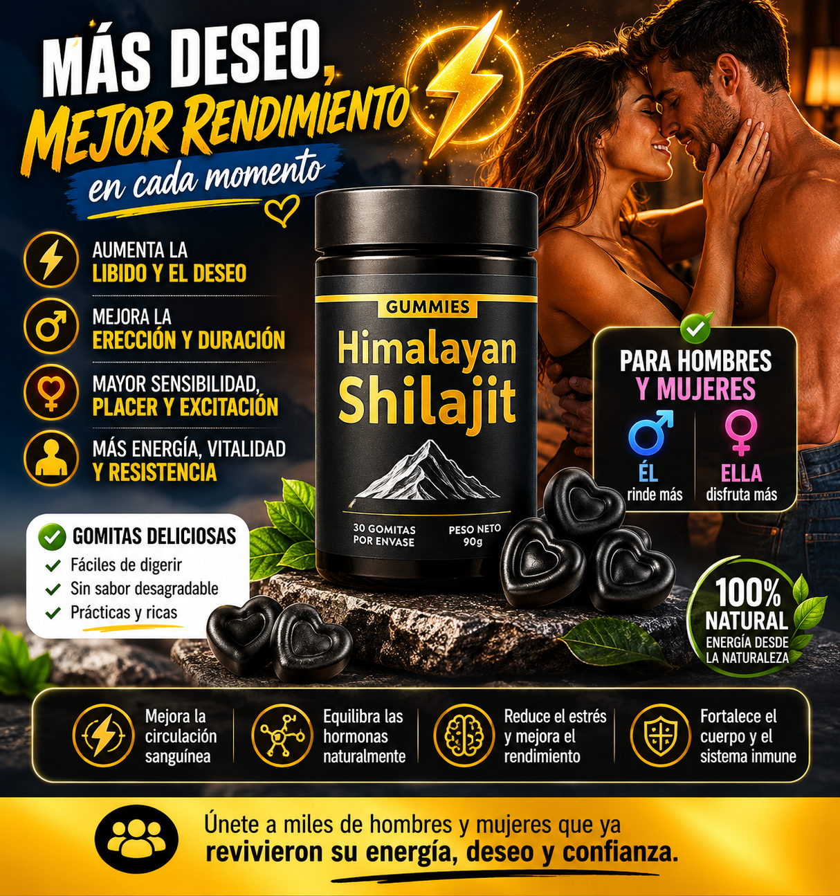 Shilajit Vital Gummies - Potencia Natural para tu Desempeño Sexual